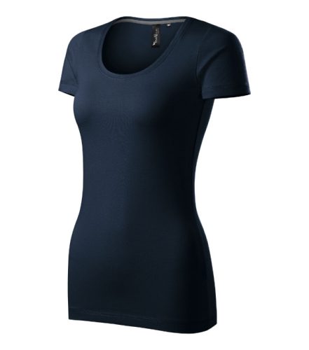 Malfini Premium Action - Mélyebb, kerek nyakú, testhezálló szabású női póló - Ombre kék - XL