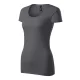 Malfini Premium Action - Mélyebb, kerek nyakú, testhezálló szabású női póló - Világos anthracit - S