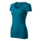 Malfini Premium Action - Mélyebb, kerek nyakú, testhezálló szabású női póló - Petrol kék - XS