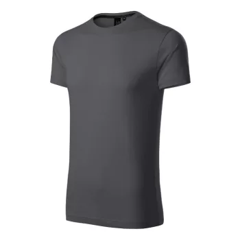   Malfini Premium Exclusive - Kerek nyakú, testhezálló szabású férfi póló - Világos anthracit - XL