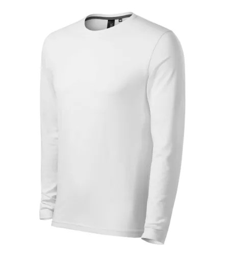 Malfini Premium Brave - Kerek nyakú, hosszú ujjú férfi póló - Fehér - XL