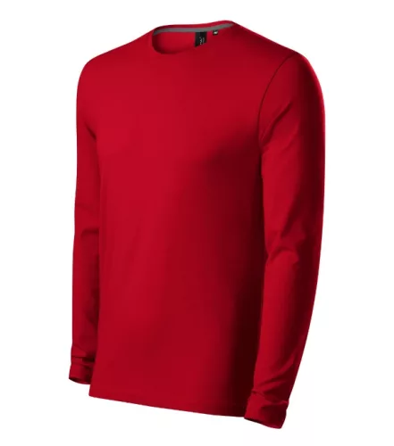 Malfini Premium Brave - Kerek nyakú, hosszú ujjú férfi póló - F1 piros - 2XL