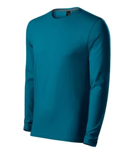 Malfini Premium Brave - Kerek nyakú, hosszú ujjú férfi póló - Petrol kék - 3XL