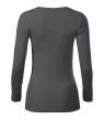 Malfini Premium Brave - Mélyebb, kerek nyakkivágású, hosszú ujjú női póló - Világos anthracit - 2XL