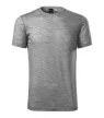 Malfini Premium Merino Rise - Keskeny nyakkivágású férfi póló - Sötétszürke melírozott - 3XL