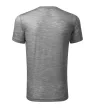 Malfini Premium Merino Rise - Keskeny nyakkivágású férfi póló - Sötétszürke melírozott - 3XL