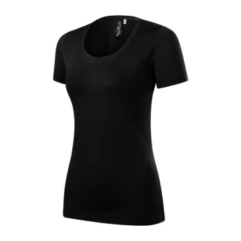   Malfini Premium Merino Rise - Keskeny nyakkivágású női póló - Fekete - S