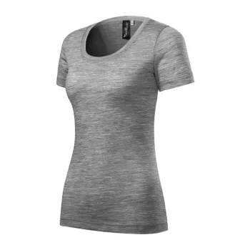   Malfini Premium Merino Rise - Keskeny nyakkivágású női póló - Sötétszürke melírozott - XS