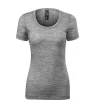 Malfini Premium Merino Rise - Keskeny nyakkivágású női póló - Sötétszürke melírozott - XS
