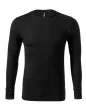 Malfini Premium Merino Rise LS - Keskeny nyakkivágású, hosszú ujjú férfi póló - Fekete - S