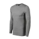 Malfini Premium Merino Rise LS - Keskeny nyakkivágású, hosszú ujjú férfi póló - Sötétszürke melírozott - S