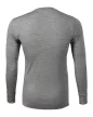 Malfini Premium Merino Rise LS - Keskeny nyakkivágású, hosszú ujjú férfi póló - Sötétszürke melírozott - S
