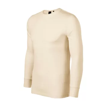   Malfini Premium Merino Rise LS - Keskeny nyakkivágású, hosszú ujjú férfi póló - Mandula - M