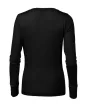 Malfini Premium Merino Rise LS - Keskeny nyakkivágású, hosszú ujjú női póló - Fekete - M