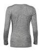 Malfini Premium Merino Rise LS - Keskeny nyakkivágású, hosszú ujjú női póló - Sötétszürke melírozott - L