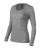 Malfini Premium Merino Rise LS - Keskeny nyakkivágású, hosszú ujjú női póló - Sötétszürke melírozott - XL