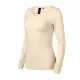Malfini Premium Merino Rise LS - Keskeny nyakkivágású, hosszú ujjú női póló - Mandula - S