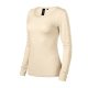 Malfini Premium Merino Rise LS - Keskeny nyakkivágású, hosszú ujjú női póló - Mandula - L