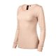 Malfini Premium Merino Rise LS - Keskeny nyakkivágású, hosszú ujjú női póló - Cameo - S