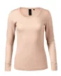 Malfini Premium Merino Rise LS - Keskeny nyakkivágású, hosszú ujjú női póló - Cameo - L