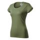 Malfini Viper - Mélyebb, kerek nyakkivágású, íves szabású női póló - Khaki - 2XL