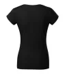 Malfini Fit V-neck - Mélyebb V-nyakú, íves szabású női póló - Fekete - XS