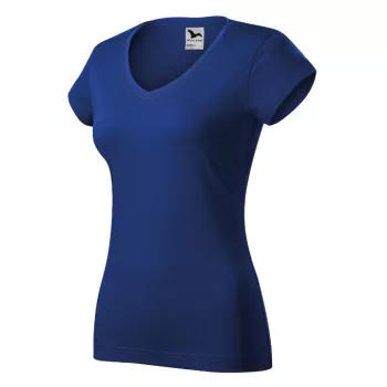  Malfini Fit V-neck - Mélyebb V-nyakú, íves szabású női póló - Királykék - M