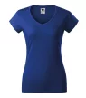 Malfini Fit V-neck - Mélyebb V-nyakú, íves szabású női póló - Királykék - M