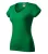 Malfini Fit V-neck - Mélyebb V-nyakú, íves szabású női póló - Fűzöld - M
