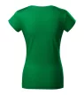 Malfini Fit V-neck - Mélyebb V-nyakú, íves szabású női póló - Fűzöld - M