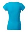 Malfini Fit V-neck - Mélyebb V-nyakú, íves szabású női póló - Türkiz - M