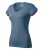 Malfini Fit V-neck - Mélyebb V-nyakú, íves szabású női póló - Farmerkék - XL