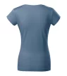 Malfini Fit V-neck - Mélyebb V-nyakú, íves szabású női póló - Farmerkék - XL