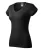 Malfini Fit V-neck - Mélyebb V-nyakú, íves szabású női póló - Ébenszürke - S