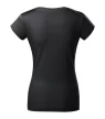 Malfini Fit V-neck - Mélyebb V-nyakú, íves szabású női póló - Ébenszürke - M