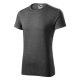 Malfini Fusion - Kerek nyakú férfi póló - Fekete melírozott - 3XL