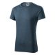 Malfini Fusion - Kerek nyakú férfi póló - Sötétdenim melírozott - 3XL