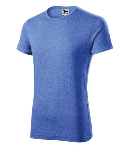 Malfini Fusion - Kerek nyakú férfi póló - Kék melírozott - 2XL