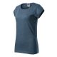 Malfini Fusion - Kerek nyakú, laza szabású női póló - Sötétdenim melírozott - 2XL
