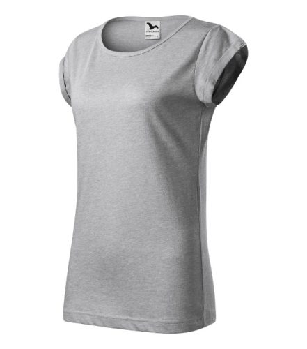 Malfini Fusion - Kerek nyakú, laza szabású női póló - Ezüst melírozott - 2XL