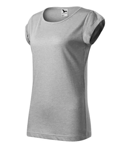 Malfini Fusion - Kerek nyakú, laza szabású női póló - Ezüst melírozott - 2XL