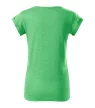 Malfini Fusion - Kerek nyakú, laza szabású női póló -  Zöld melírozott - 2XL