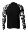 Malfini Camouflage LS - Kerek nyakú, hosszú, terepszínű ujjú unisex póló - Szürke terepszín - L