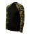 Malfini Camouflage LS - Kerek nyakú, hosszú, terepszínű ujjú unisex póló - Barna terepszín - XS
