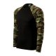 Malfini Camouflage LS - Kerek nyakú, hosszú, terepszínű ujjú unisex póló - Barna terepszín - 2XL
