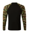 Malfini Camouflage LS - Kerek nyakú, hosszú, terepszínű ujjú unisex póló - Barna terepszín - 2XL