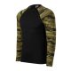 Malfini Camouflage LS - Kerek nyakú, hosszú, terepszínű ujjú unisex póló - Zöld terepszín - XS