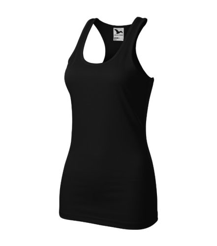 Malfini Racer - Mélyebb, kerek nyakkivágású, sport-hátú női atléta - Fekete - 2XL