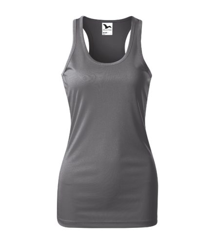 Malfini Racer - Mélyebb, kerek nyakkivágású, sport-hátú női atléta - Acélszürke - 2XL
