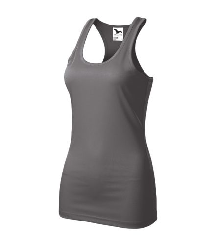 Malfini Racer - Mélyebb, kerek nyakkivágású, sport-hátú női atléta - Acélszürke - 2XL